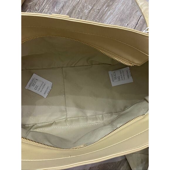 Cavalli Class Sandra Tan Almond Shopper Tote Bag Purse - Picture 7 of 9